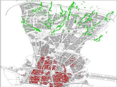 تهیه نقشه موقعیت و مسیر قنات های قدیمی در منطقه های 1و 2